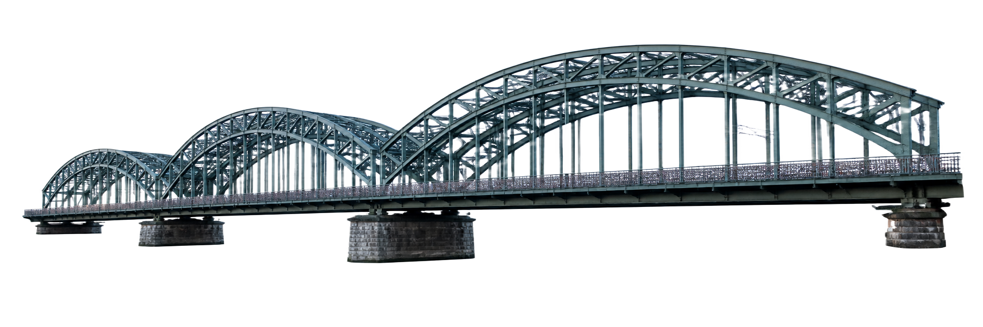 Hohenzollern Bridge seen from the side