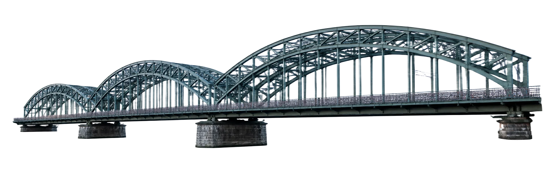 Hohenzollern Bridge seen from the side