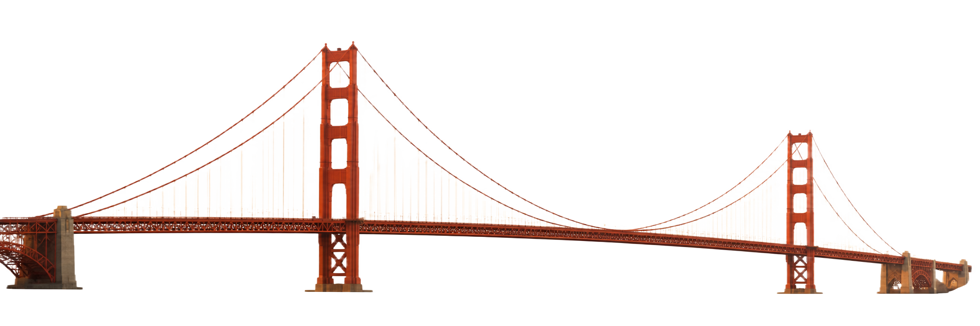 Golden Gate Bridge seen from the side