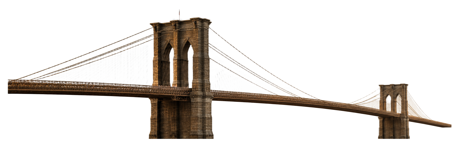 Brooklyn Bridge seen from the side