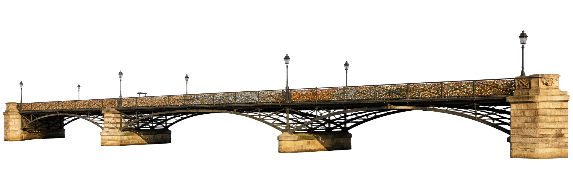 Pont des Arts seen from the side