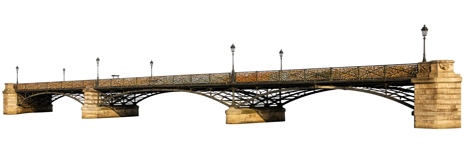 Pont des Arts seen from the side