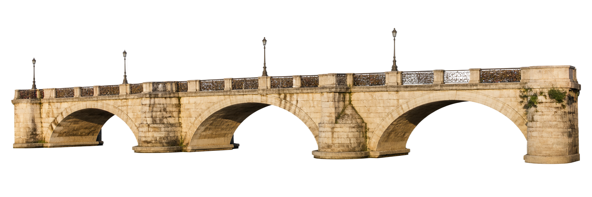 Ponte Milvio seen from the side